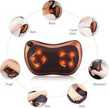 Neck and Back Massager Pillow -  Shiatsu Deep Kneading Cushion, Heat