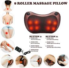 Neck and Back Massager Pillow -  Shiatsu Deep Kneading Cushion, Heat