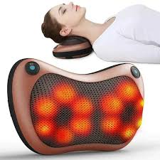 Neck and Back Massager Pillow -  Shiatsu Deep Kneading Cushion, Heat