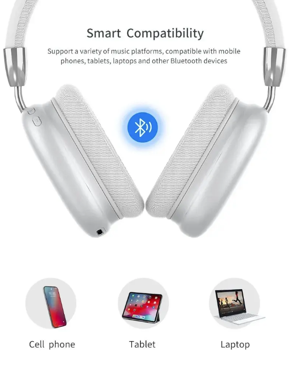 Wireless Headphones with Active Noise Cancellation  With Microphone