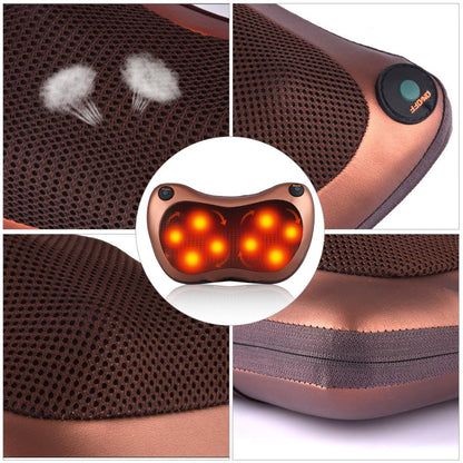 Neck and Back Massager Pillow -  Shiatsu Deep Kneading Cushion, Heat